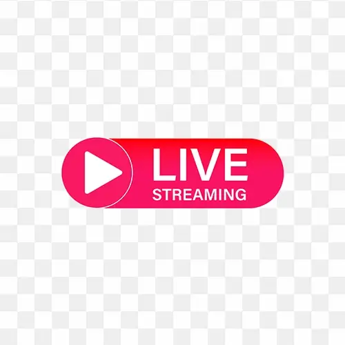 Live Streaming Gradient Play Button Free PNG and PSD